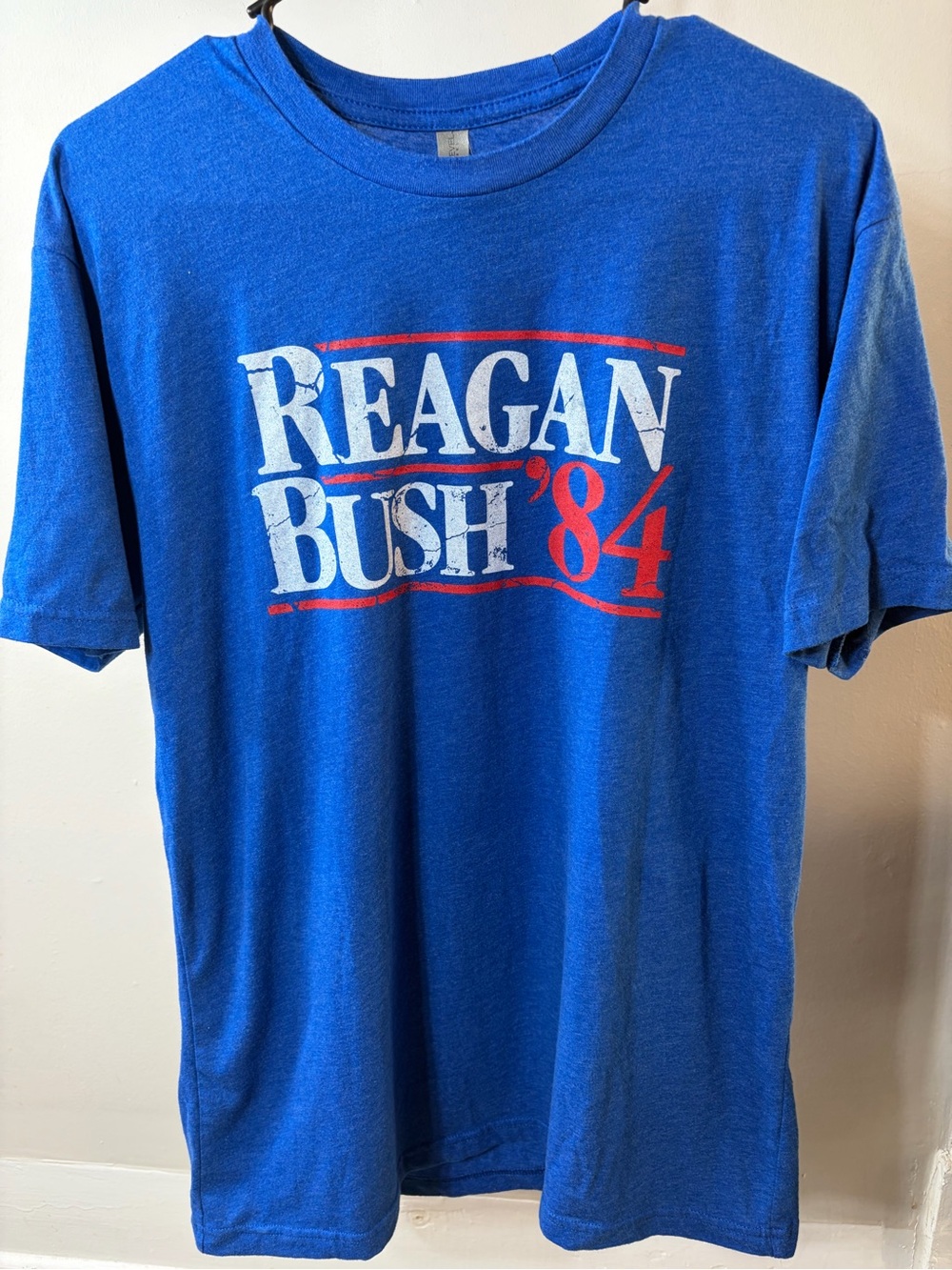 Reagan Bush '84 T-Shirt Retro Political Campaign Vintage Style Blue